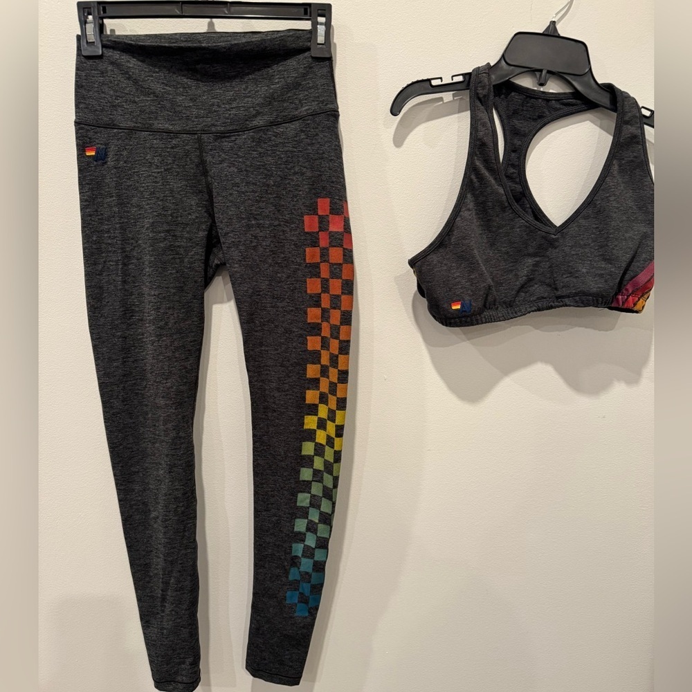Aviator Nation set leggings/bra